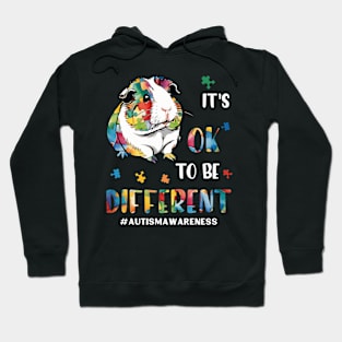 Autism Awareness Cute Guinea Pig It's Ok To Be Different Hoodie